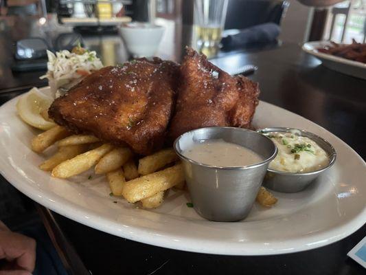 Fish & Chips w fries and coleslaw