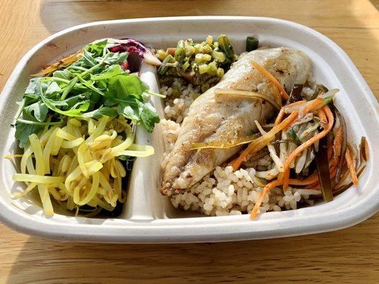 Salted mackerel bento