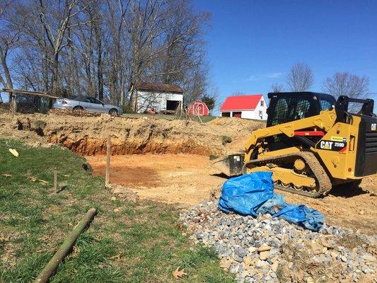 Digging out for a new Garage