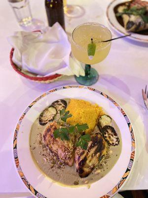 Mole verde with chicken breast