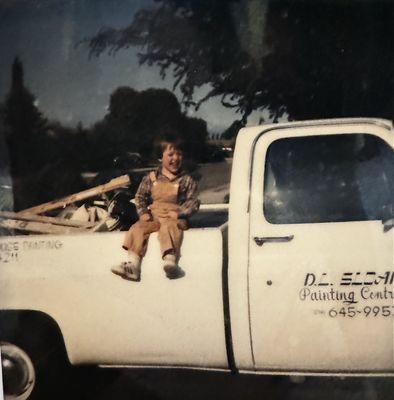 Owner Matt on his dad's paint truck circa 1982