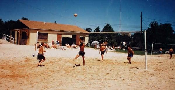 The volleyball court