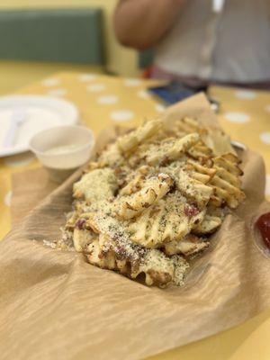 Parmesan Bacon Waffle Fries