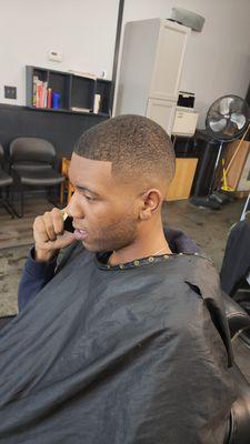 Low blend bald fade