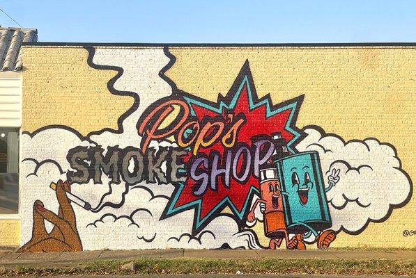 Mural for Pop's Smoke Shop in the Northside neighborhood in Richmond, VA