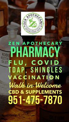 We are currently offering vaccination for: flu, covid, TDap, shingles, and RSV! Speak to the pharmacist today. Walk-in welcome!