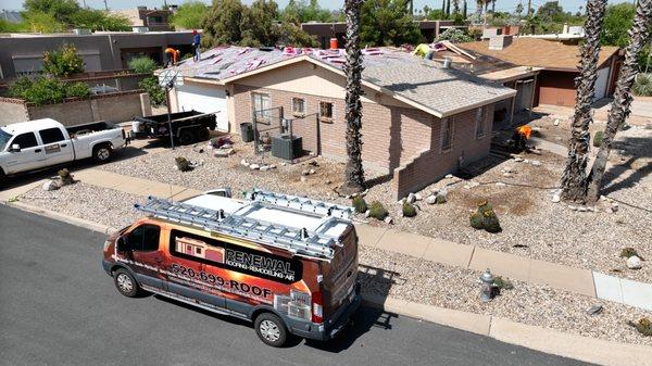 Job Site - Shingle Roof & Flat Roof Replacement