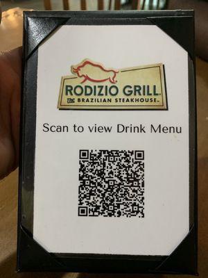 Scan to view menu! Love it