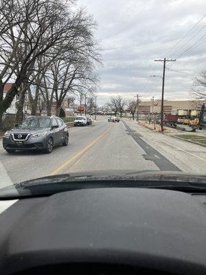 A driver speeding...I I thought he was going to hit me from behind at the stop sign. Baltimore City / Gwynn Oak on Rogers Avenue.