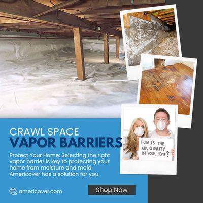 We offer the best selection of vapor barriers for crawl space encapsulation