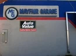 Mayfair Garage,  with a picture of former owner Jeff...RIP!