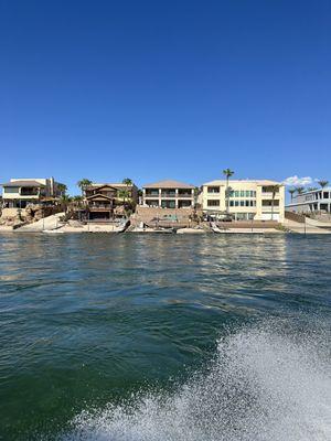 Some of the houses on the Arizona side of the river