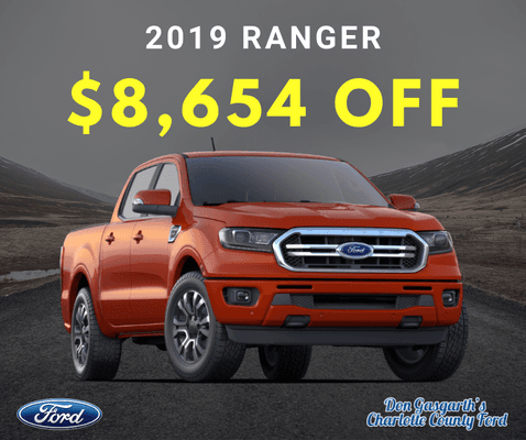 Take $8,654 off New 2019 Ford Ranger Trucks