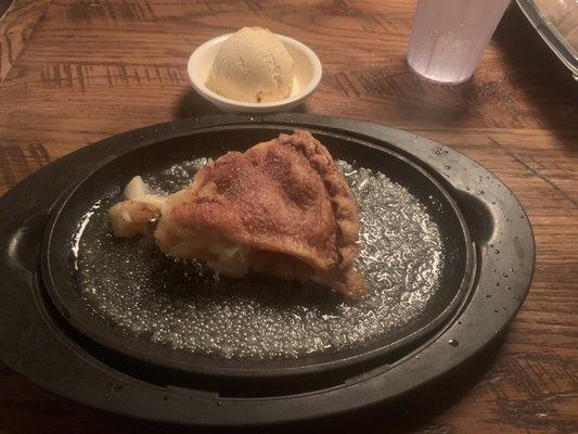 Mama 's Favorite Mexican Apple Pie with cinnamon ice cream on the side. Very good!