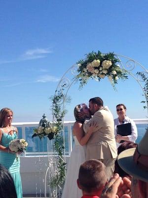 The Hilton Ft Lauderdale Beach Resort. Lovely venue overlooking the beach. Beautiful beginning of an amazing couple. Congratulations!