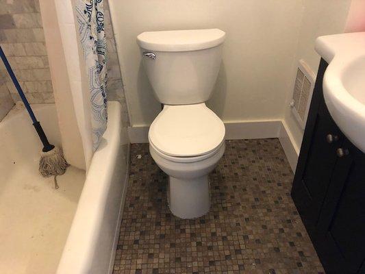 American Standard Toilet Installation: (Brockport, NY.)