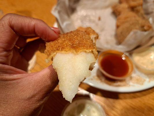 Inside a Fried Basa Fish Fillet