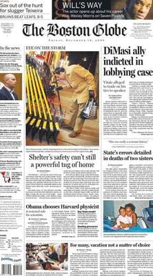 Making the front page of the Globe