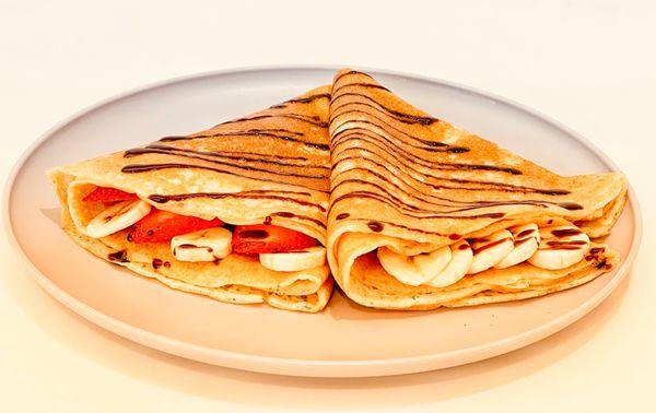 Banana Strawberry and Nutella Crepe