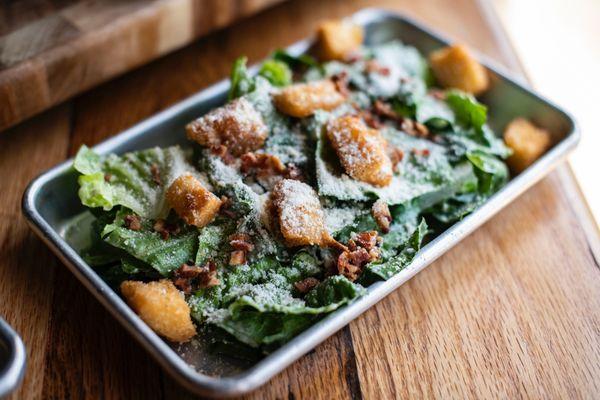 Caesar Salad with Added Bacon topping