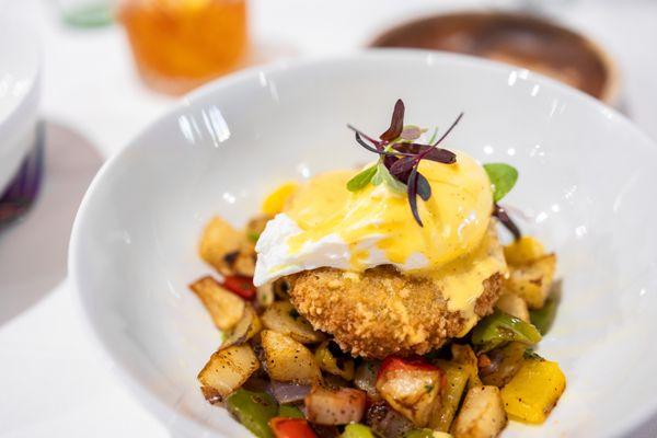 2024 Mother's Day Brunch Menu: Crab Cake Benetto ($26)