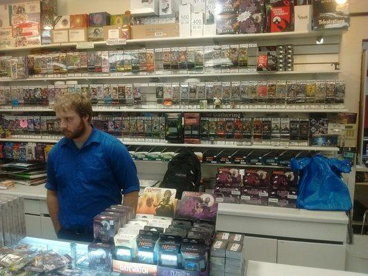 Tons of games and cards. And the staff is great!