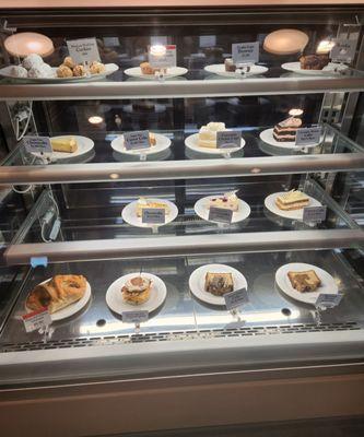 One of the dessert display cases.  The other case had the donuts and pastries, but someone was blocking my camera view.