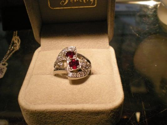 Natural rubies in a vintage setting