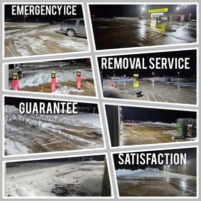 Commercial Ice Removal at an affordable rate  free quotes just give us a call 913-494-7166