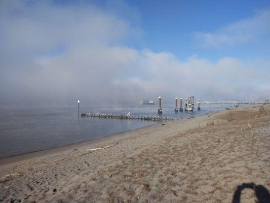 The market is just steps away from the Columbia River