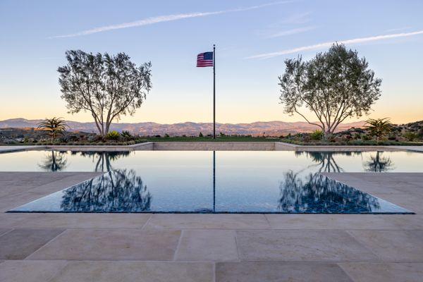 Olive trees planted at a high-end, custom residential home in Santa Clarita, CA.