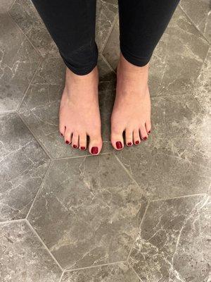 Gel polish pedicure