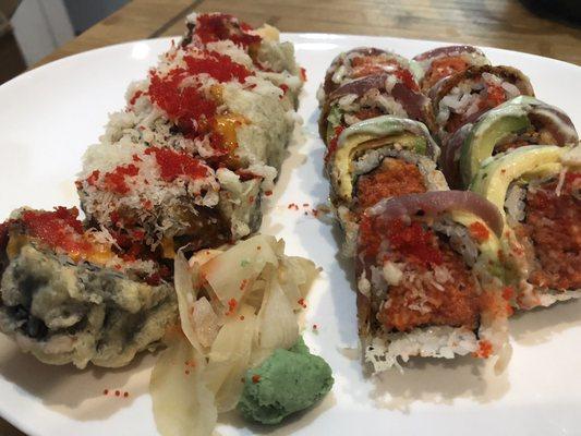 Volcano and Crazy Tuna Rolls