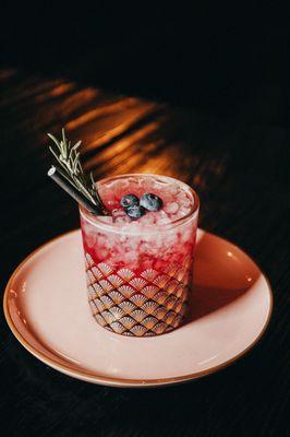 Blueberry crush cocktail