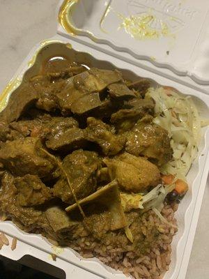 Curry Curried Goat Meal Lunch Special