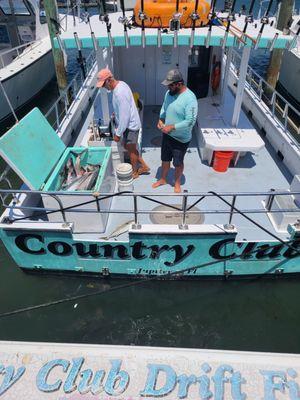 Today's catch back at the dock.