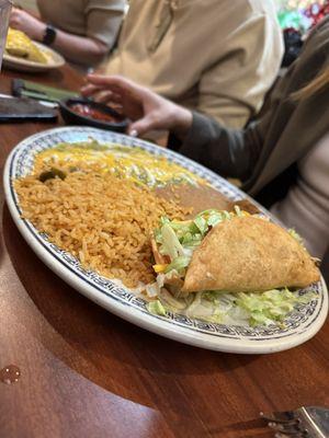 Two Item Combo - Chicken Taco & Cheese Enchilada w/ Green Sauce