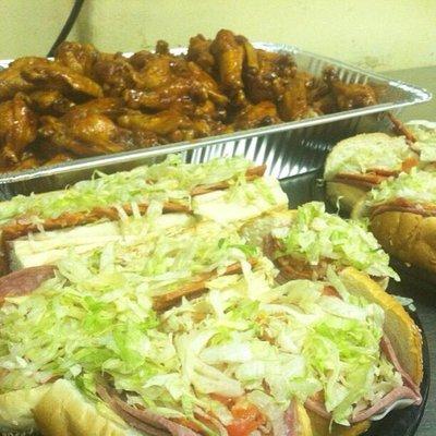 Wings and sub trays to go for all occasions