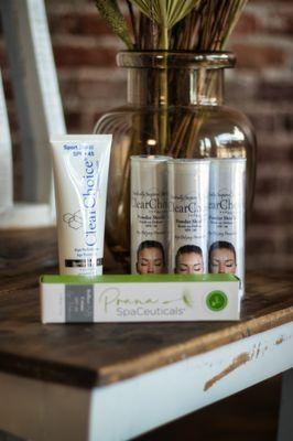 Now offering the Prana Spa Ceuticals Intimate Brightening System + Clear Choice SPF. Perfect for Summertime skin. Call/text for more info!