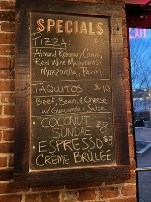 Daily specials