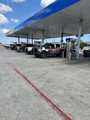 Busy day at the pumps...