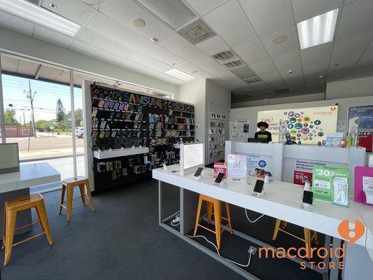 Inside interior of Macdroid  Store.