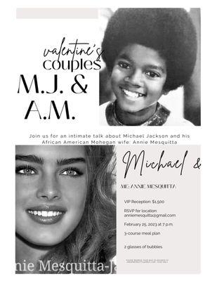 Michael Jackson and Annie Mesquitta's soiree. You are invited. RSVP at anniemesquitta@gmail.com.