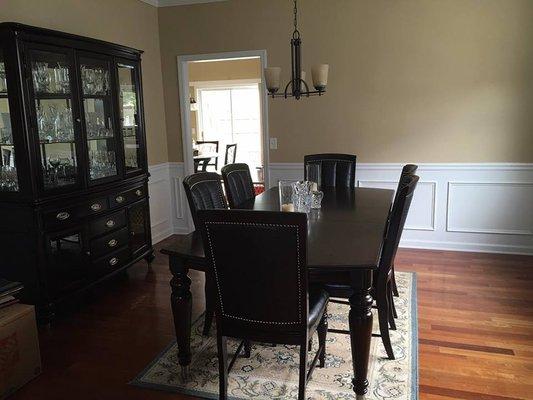 A recently cleaned dining room from one of our highly satisfied home owners.