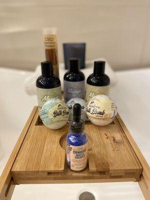 Treat yourself to a CBD day!  The best CBD products also include all natural bath and body products that infuse the benefits of CBD.