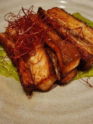 Grilled pork belly