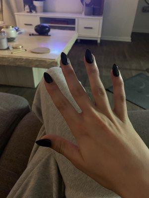 Black almond nails