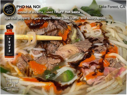 Combination Pho/Pho Dac Biet ($13.50) To-go order (I'm not a fan of the prepackaged hoisin & chili sauce.)