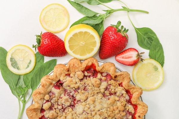 Strawberry Lemon Basil Pie