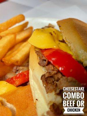 cheese steak combo with fries